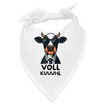 Voll Kuuuhl – Coole Kuh im Anzug mit Sonnenbrille - Bandana - Weiß - Vorne