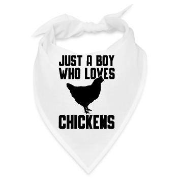 Huhn Liebhaber Statement - Bandana - Weiß - Vorne