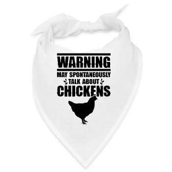 Huhn Humor Spruch - Bandana - Weiß - Vorne