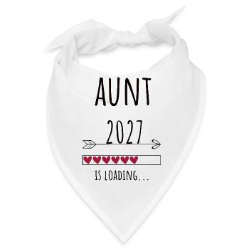 Pregnancy Announcement – Tante 2027 Geschenk - Bandana - Weiß - Vorne