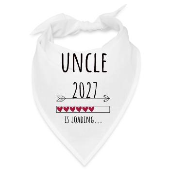 Pregnancy Announcement – Onkel 2027 Geschenk - Bandana - Weiß - Vorne