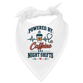 Kaffee Kraft NachtSchicht - Bandana - Weiß - Vorne
