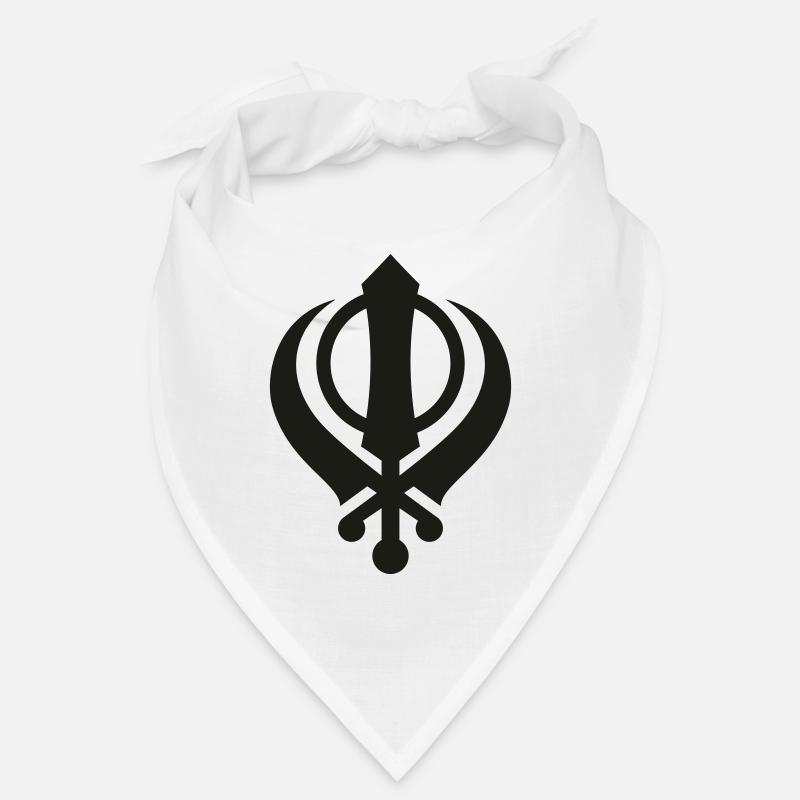 Sikh Khanda - Bandana - white