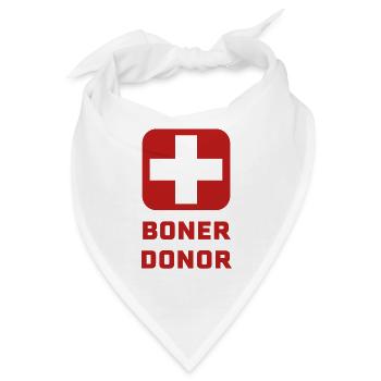 Lustiges Boner Donor Halloween Humor Geschenk - Bandana - Weiß - Vorne
