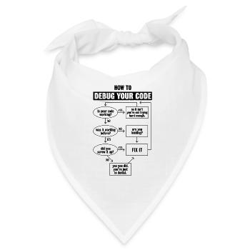 Programmiercode Codierung Lustiges Debug-Geschenk - Bandana - Weiß - Vorne