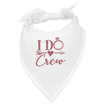 Ich tue Crew - Bachelorette Party Henne Nacht Geschenk - Bandana - Weiß - Vorne