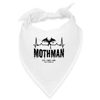 Mothman Cryptid Herzschlag Live Laugh Lurk - Bandana - Weiß - Vorne