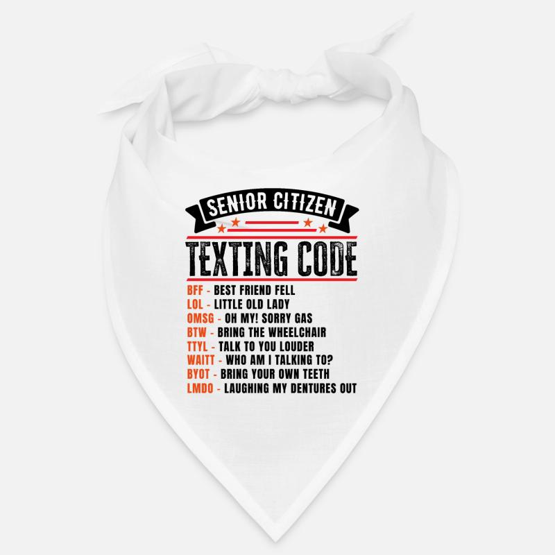 Senior Citizen's Texting Code Funny Retirement Bandana