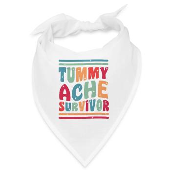 Bauchschmerzen Survivor Lustig - Bandana - Weiß - Vorne