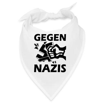 Gegen nazis faust Punch hakenkreuz - Bandana - Weiß - Vorne