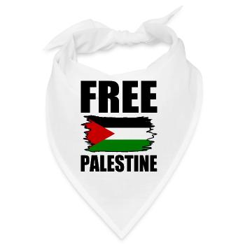 Free palestine - Bandana - Weiß - Vorne