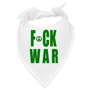 Fuck war - Bandana - Weiß - Vorne