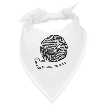 Wolle - Bandana - Weiß - Vorne