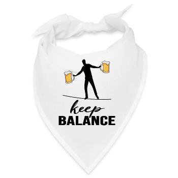slackline und bier keep balance - Bandana - Weiß - Vorne