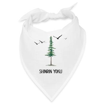 waldbaden shinrin yoku waldmeditation waldyoga - Bandana - Weiß - Vorne