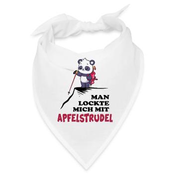 Bergwandern alpin Berghütte Apfelstrudel Brotzeit - Bandana - Weiß - Vorne