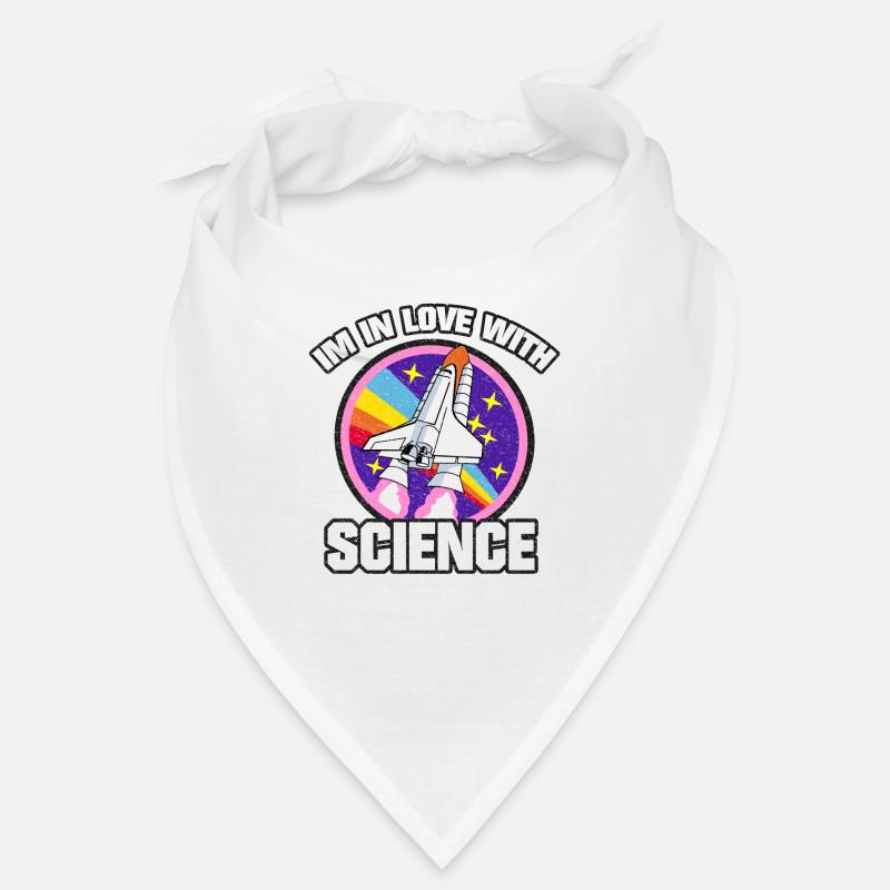 MÄDCHEN SCIENCE ROCKET LOVE REGENBOGEN RETRO SHIRT Bandana