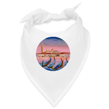 Best Italian Artists Venezia, Venedig Motiv - Bandana - Weiß - Vorne