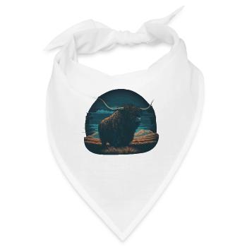 Haariger Yak - Bandana - Weiß - Vorne