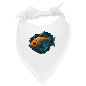 Fischkopf - Bandana - Weiß - Vorne