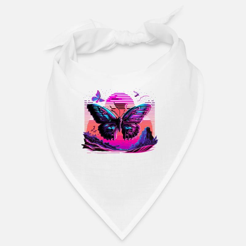 Schmetterling im Technicolor-Traum Bandana