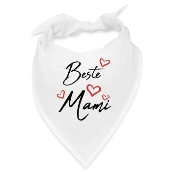 Beste Mami - Bandana - Weiß - Vorne