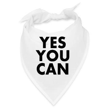 Yes you can - Bandana - Weiß - Vorne