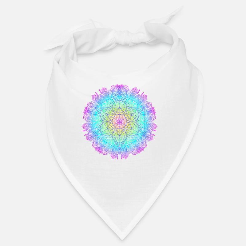 Cube de Métatron , géométrie sacré de l'archange - Bandana - blanc
