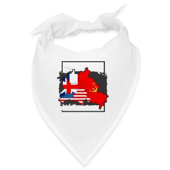 Berlin 1945 Teilung Sektoren Teil des Ganzen - Bandana - Weiß - Vorne