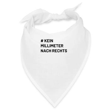 Mindset kein Millimeter nach rechts Antifa - Bandana - Weiß - Vorne