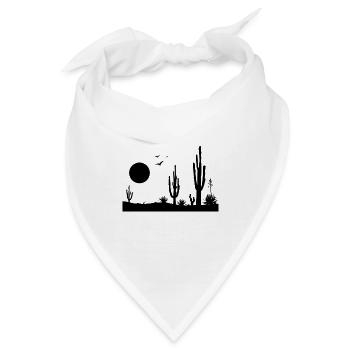 Wüste Wüstenlandschaft - Bandana - Weiß - Vorne