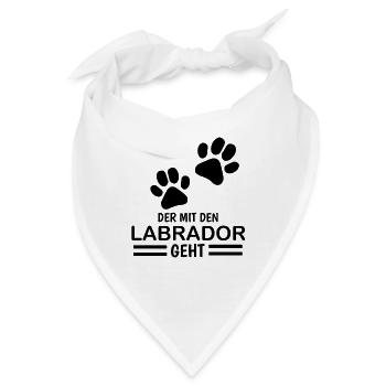 Herrchen Labrador der mit dem Labrador geht - Bandana - Weiß - Vorne