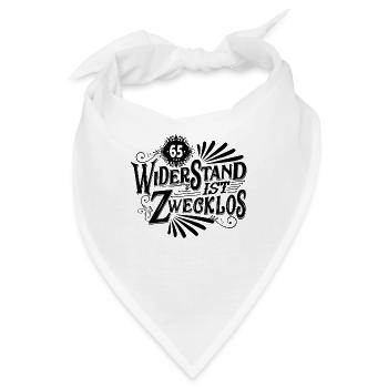 65. Geburtstag Widerstand ist zwecklos - Bandana - Weiß - Vorne