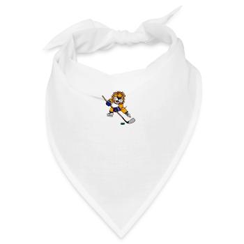 Löwe der eishockey spielt - Bandana - Weiß - Vorne