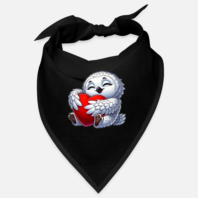 Verliebte Eule Schneeeule Herz Valentinstag Bandana
