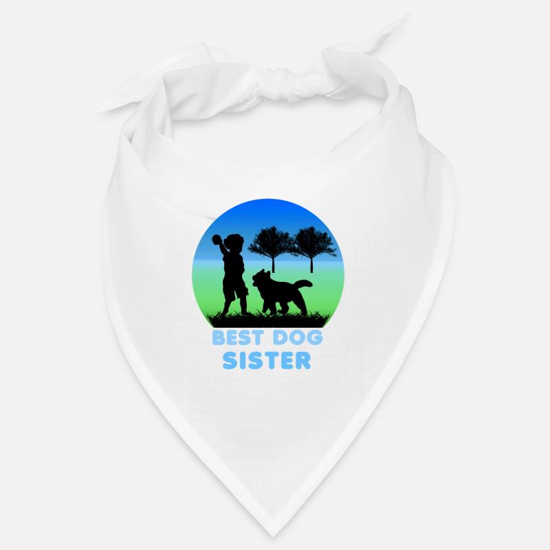 Hund, Mädchen, Spielen, Beste Hunde Schwester Bandana