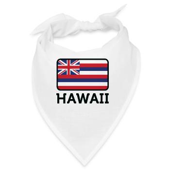 Nationalflagge von Hawaii - Bandana - Weiß - Vorne