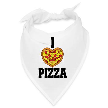 Ich liebe Pizza Retro Funny Pizza Lover Fast Food - Bandana - Weiß - Vorne