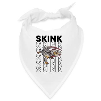 Rotäugiger Krokodilskink Reptilienpfleger im Stil der 80er Jahre - Bandana - Weiß - Vorne