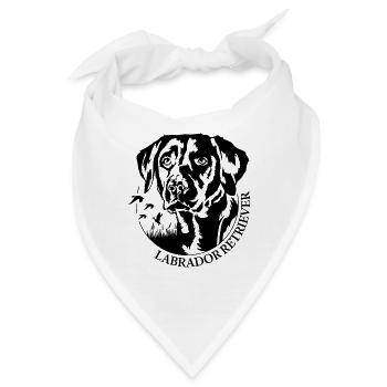 LABRADOR RETRIEVER Jagdhund Jagdhunde Wilsigns - Bandana - Weiß - Vorne