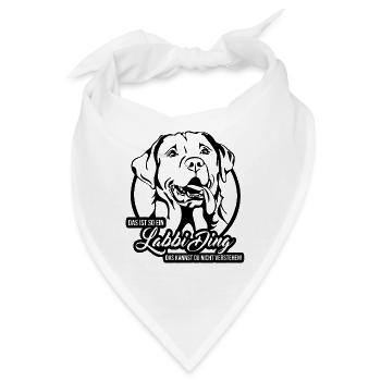 Labbi Ding lustiger Labrador Labbi Spruch Wilsigns - Bandana - Weiß - Vorne
