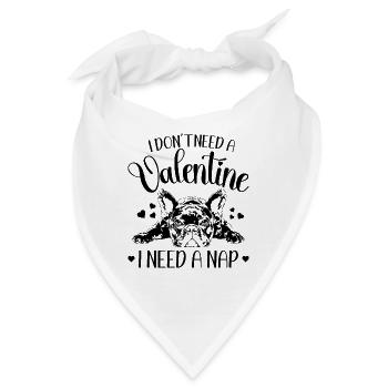 Französische Bulldogge Valentine Hunde Wilsigns - Bandana - Weiß - Vorne