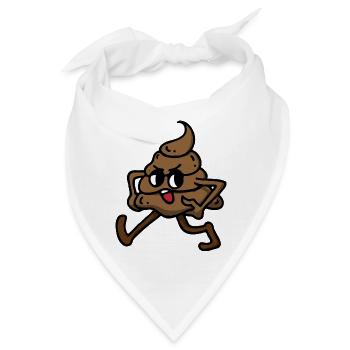 Kakki Haufen Scheißhaufen - Bandana - Weiß - Vorne