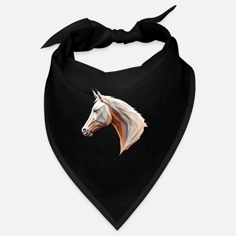 Polygone Pferdekopf Pferd tête de cheval bas poly Bandana