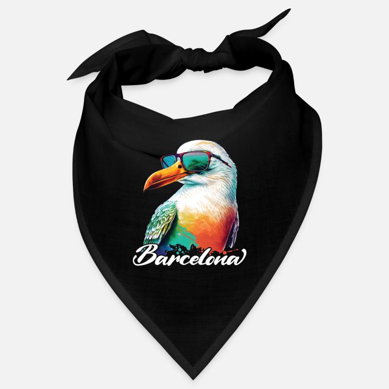 Barcelone Espagne Vacances Mouette avec lunettes de soleil Bandana