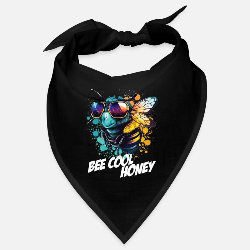 Graffiti Hummel mit Sonnenbrille Bee Cool Honey Bandana