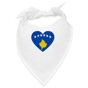 Love Liebe geschenk Kosovo balkan kosovar - Bandana - Weiß - Vorne
