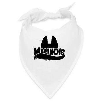 Abbildung Malinois - Bandana - Weiß - Vorne