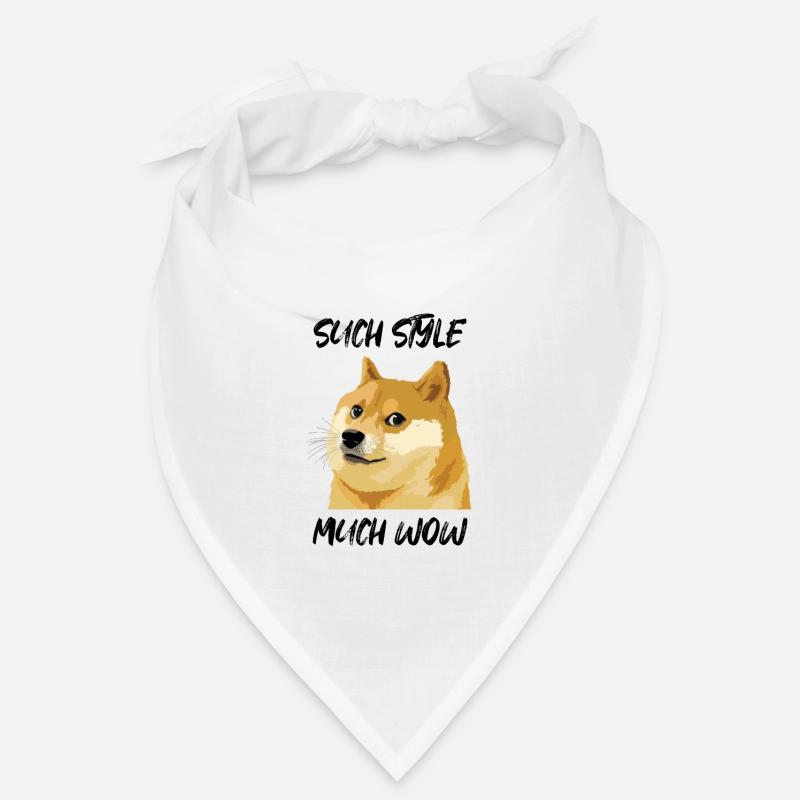 Concern Doge Meme Such Style Much Wow - Bandana - Weiß