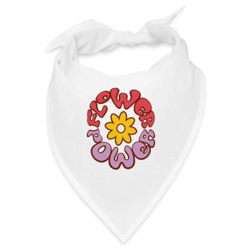 Flower Power - Bandana - Weiß - Vorne